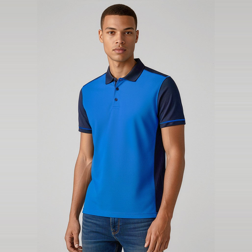 Biz Dart Mens Short Sleeve Polo P419MS, worn by model