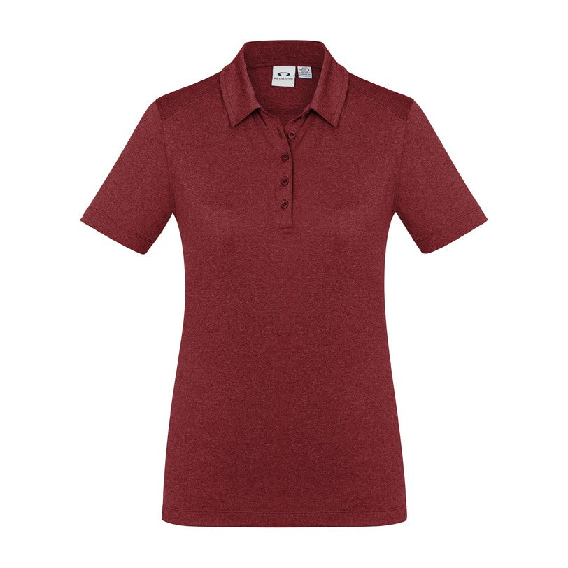 Biz Aero Womens Short Sleeve Polo P815LS in Red