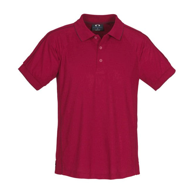 Biz Mens Resort Polo P9900 in Cherry/Maroon