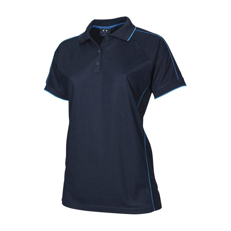 Biz Womens Resort Polo P9925 in Navy/Mid Blue