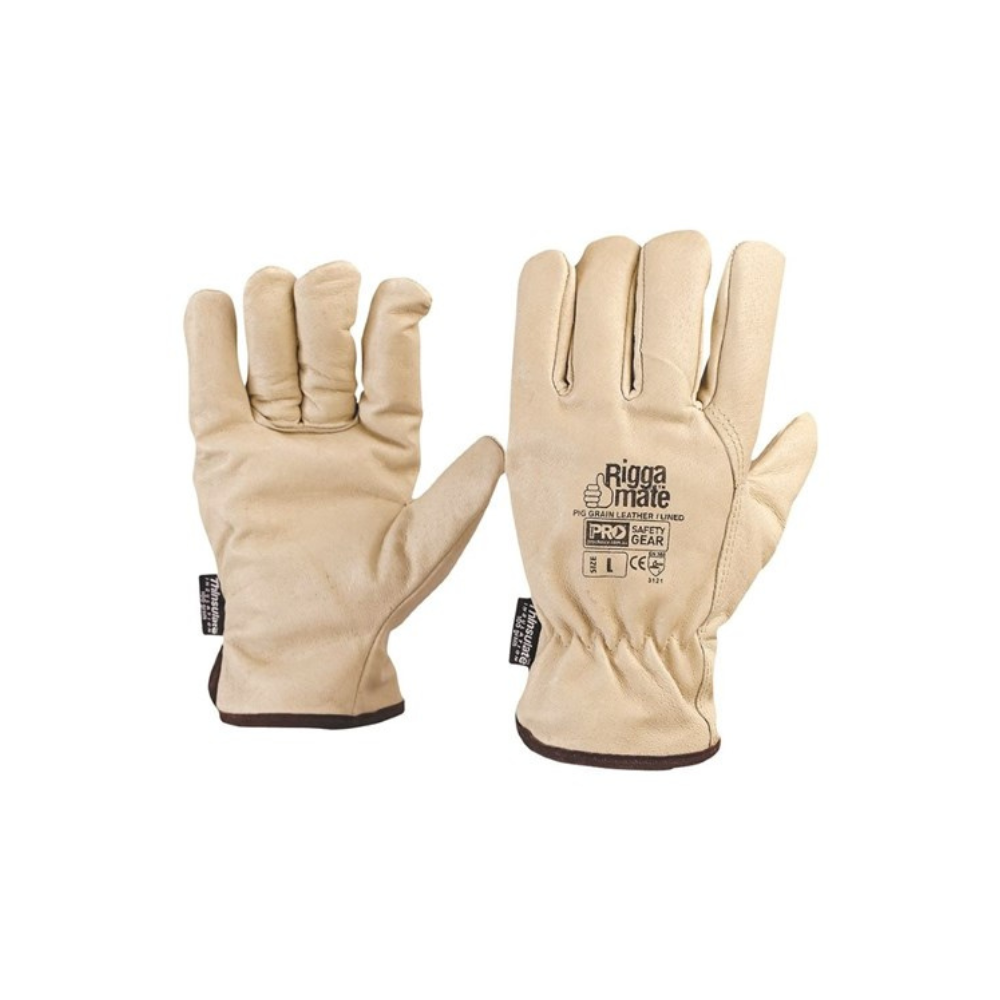 Riggamate Lined Glove - Pig Grain Leather Large