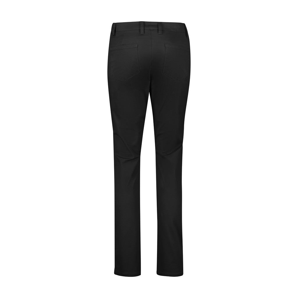 Biz Corporates Traveller Womens Slim Leg Stretch Chino Pant RGP263L in Black, view 2