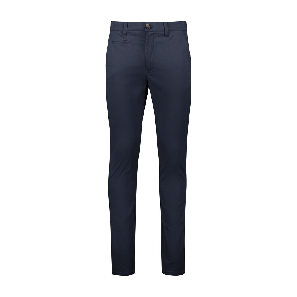 Biz Corporates Traveller Mens Tapered Stretch Chino Pant RGP263M in Navy
