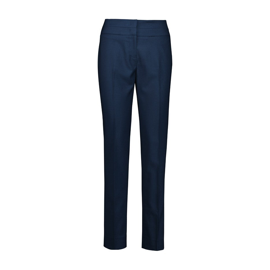Biz Corporates Renew Womens Mid-Waist Slim Leg Pant RGP405L in Navy Dusk