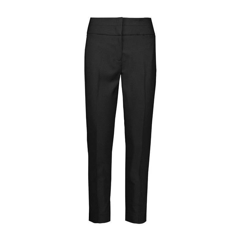 Biz Corporates Renew Womens 7/8 Mid-Waist Slim Leg Pant RGP406L in Pencil Black