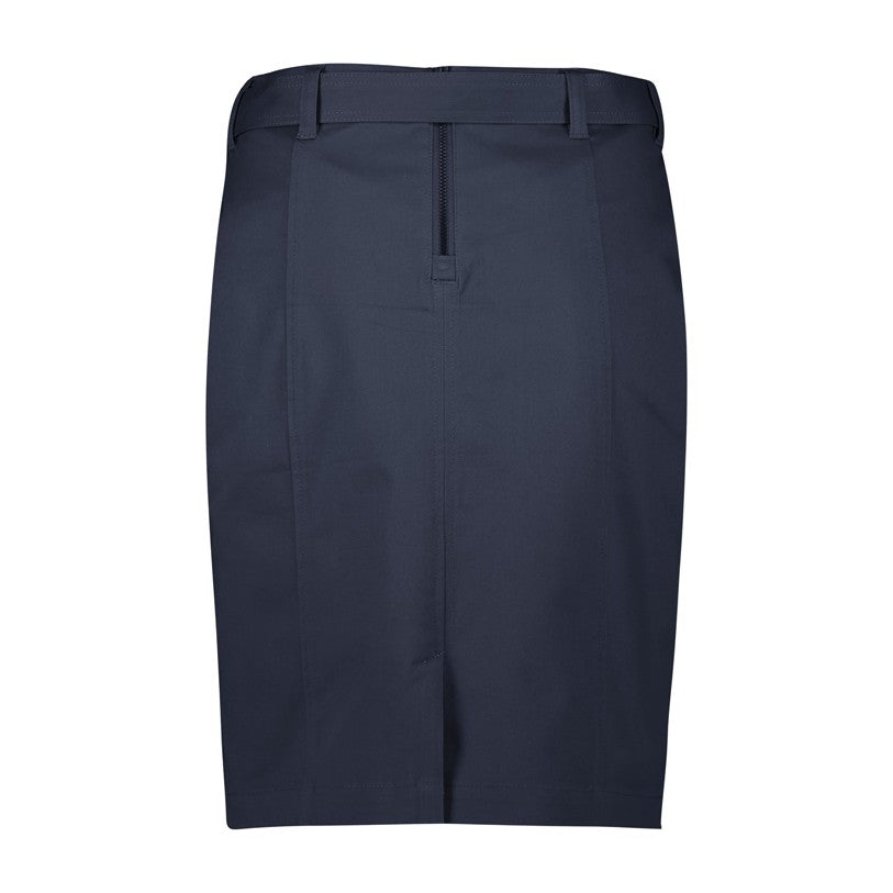 Biz Corporates Traveller Womens Mid Waist Stretch Chino Skirt RGS264L in Navy, view 4