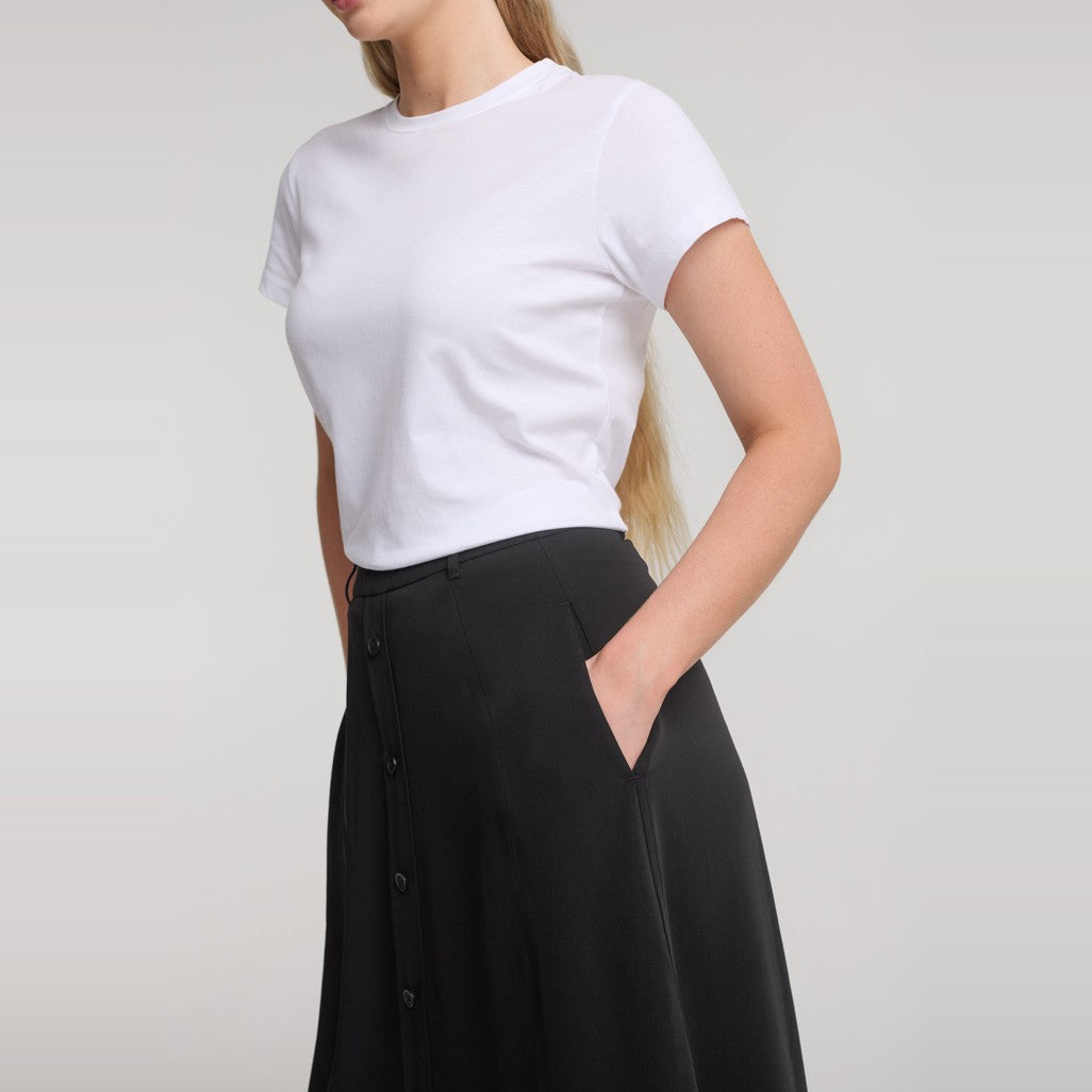 Biz Corporates Sammy Womens Skirt RGS2670L in Black, worn by model, view 4