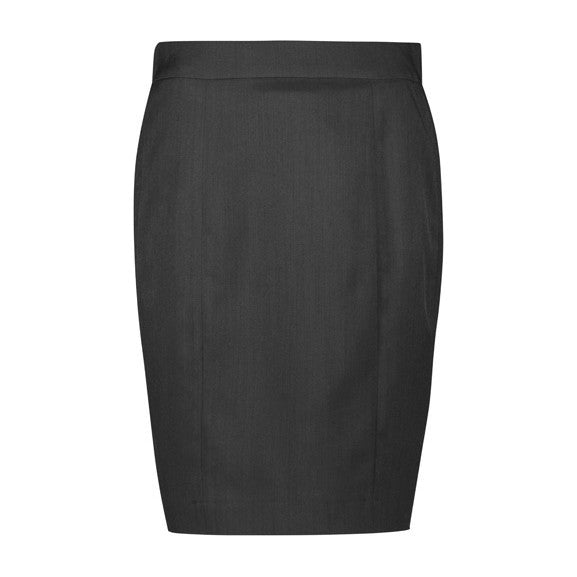Biz Corporates Cool Stretch Womens Mid-waist Pencil Skirt RGS312L in Charcoal