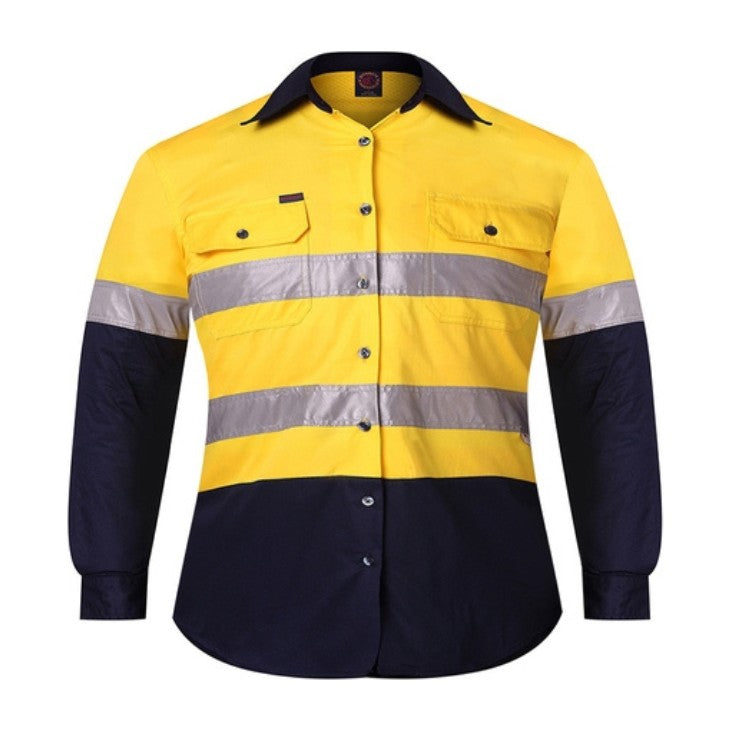Ritemate Kids 2 Tone Open Front Shirt with Tape