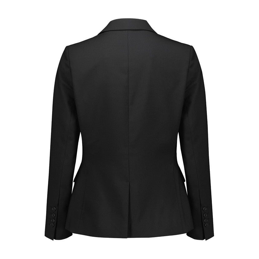 Biz Corporates Renew Womens Single Button Mid Length Jacket RJ401L in Pencil Black, view 2
