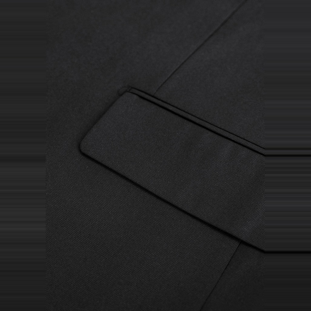 Biz Corporates Renew Mens City Fit Jacket RJ401M in Pencil Black, worn by model, view 3