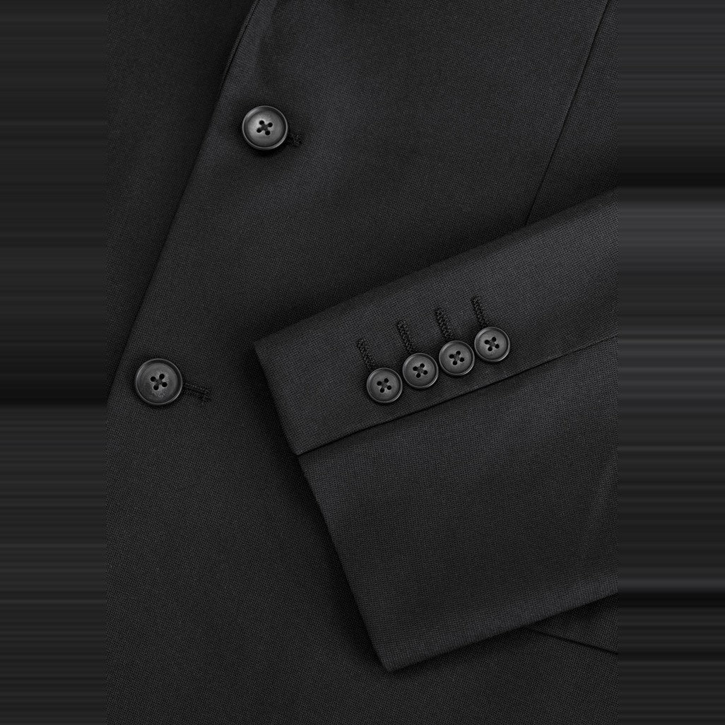 Biz Corporates Renew Mens City Fit Jacket RJ401M in Pencil Black, worn by model, view 4