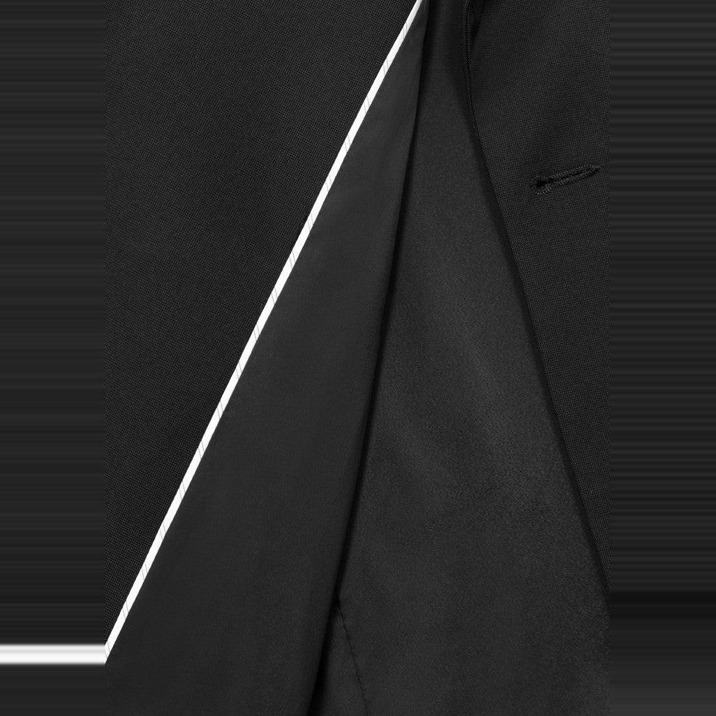 Biz Corporates Renew Mens City Fit Jacket RJ401M in Pencil Black, worn by model, view 6
