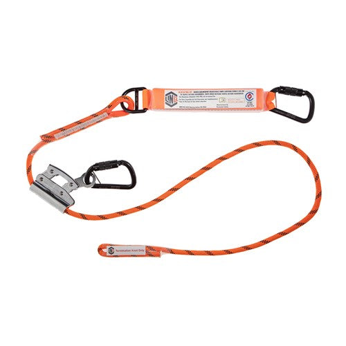 2M Shock Absorb Adj. Rope Lan 1 X Triple Action Karabiner, 1 X Rope Grab To Tri Act Kara