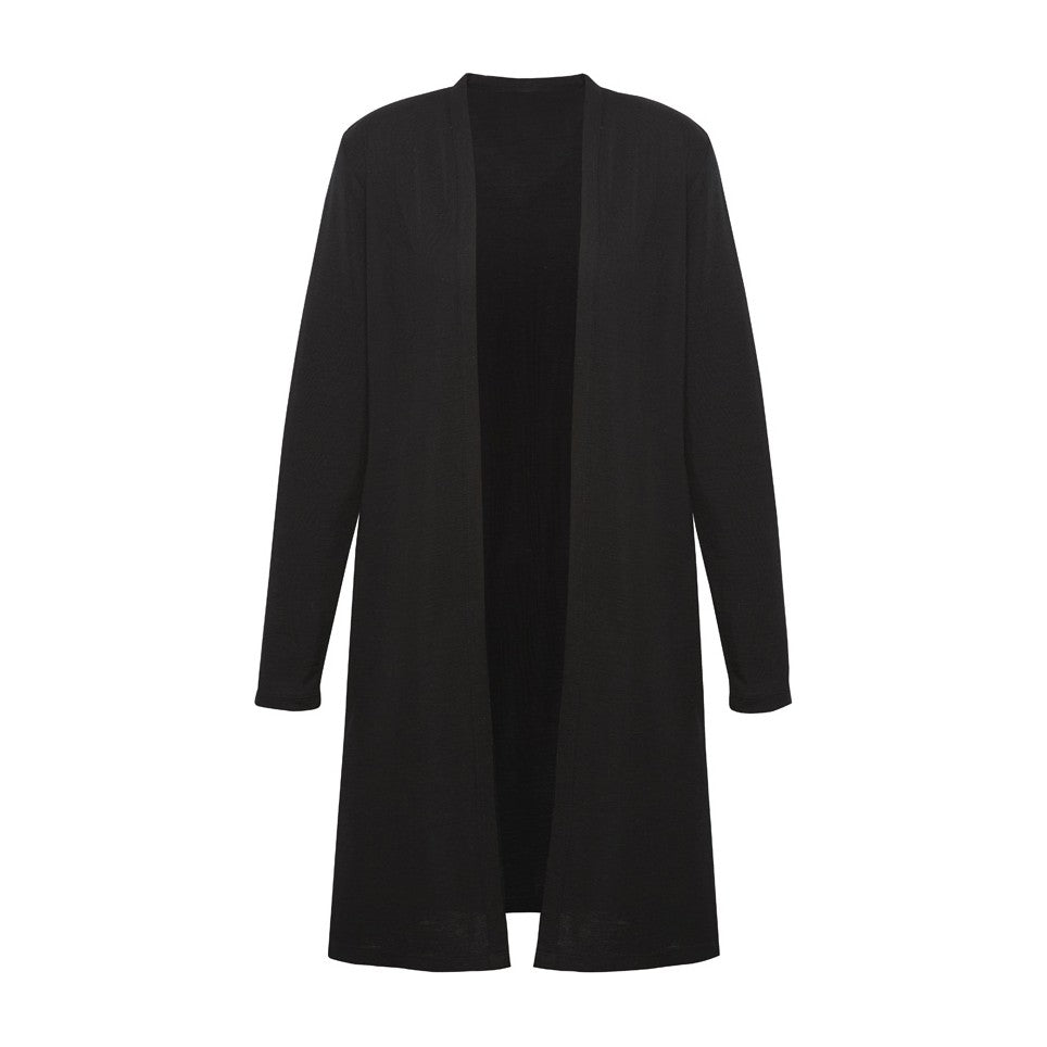 Biz Corporates Chelsea Womens Longline Cardigan RLC970L in Black