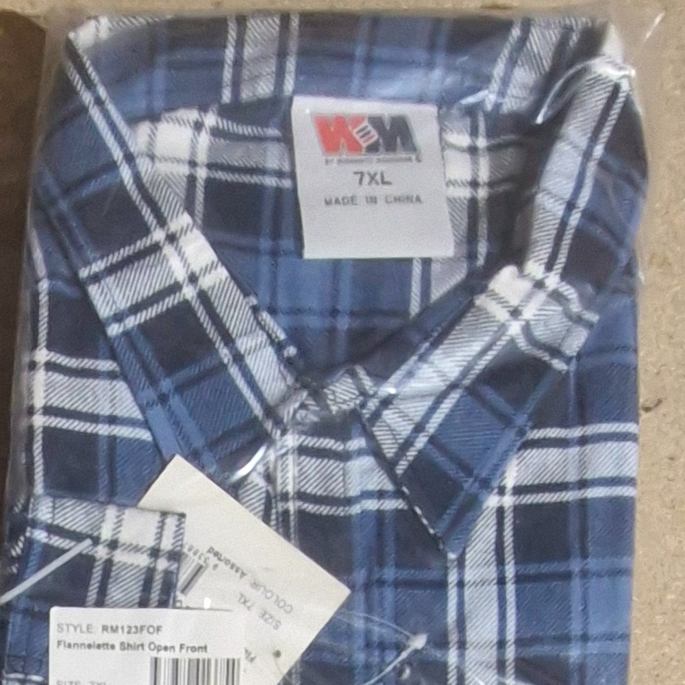 Ritemate Closed Front Flannelette Shirt 7XL