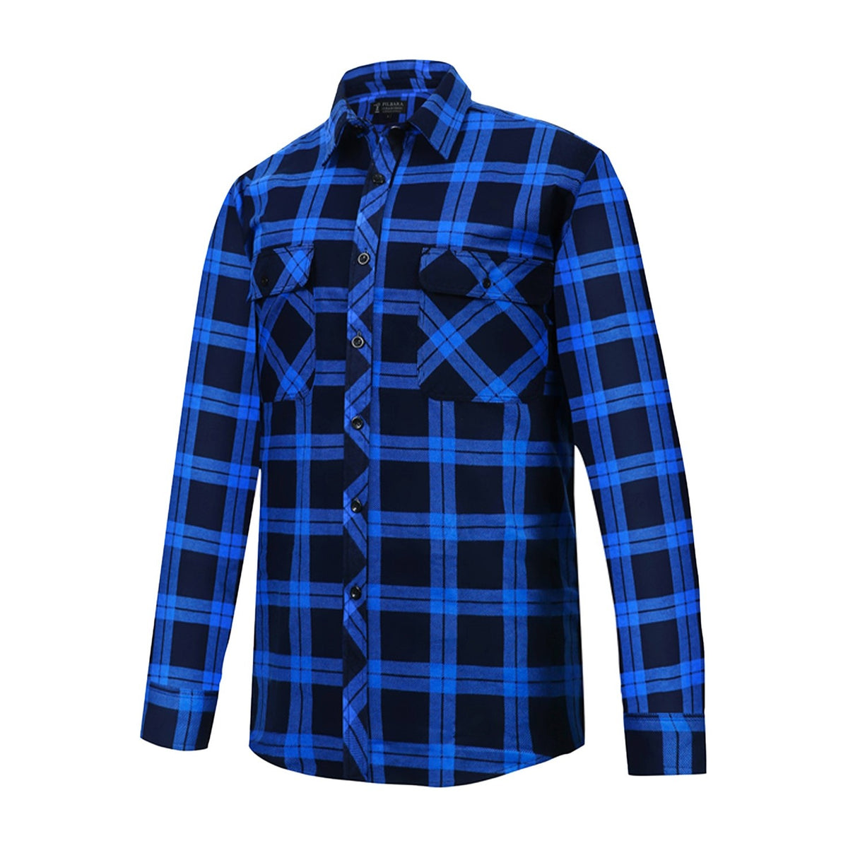 Ritemate Flannelette Quilted Shirt Mens Open Front RM123SQS in Royal-Navy