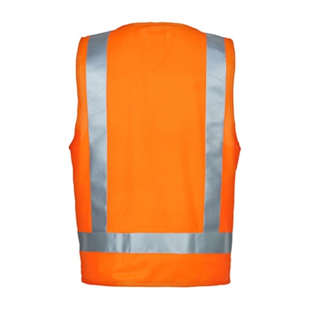 Ritemate Hi Viz Vest 50MM Reflective Tape RM4245T in Orange, back view