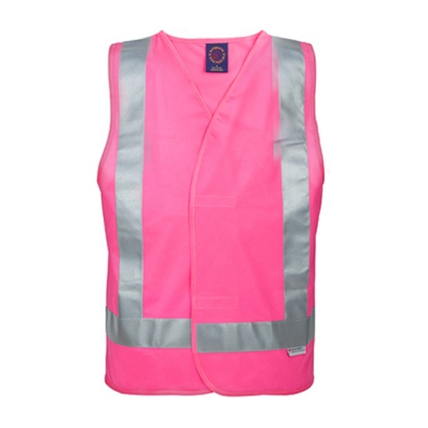 Ritemate Hi Viz Vest 50MM Reflective Tape RM4245T in Pink