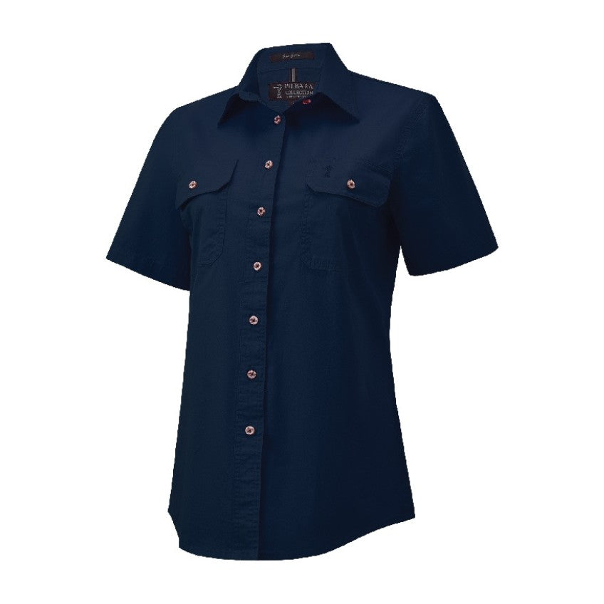 Pilbara Womens Open Front Short Sleeve Shirt RM600BTS