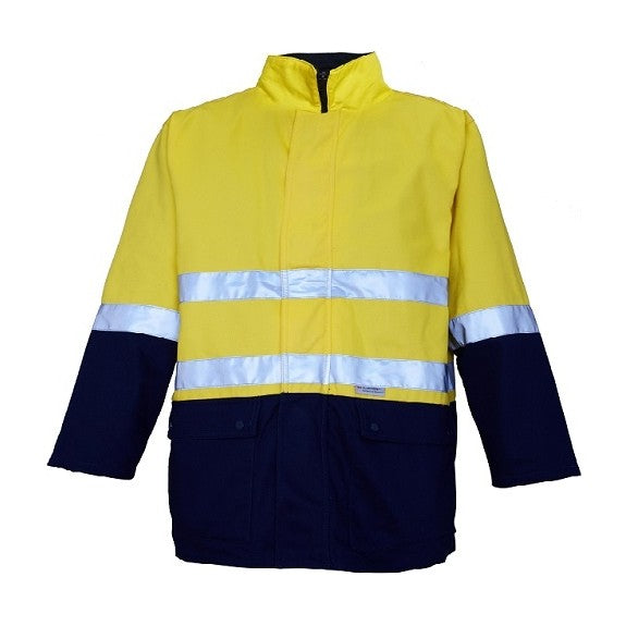 Ritemate 4 in 1 Two Tone Jacket 50MM Reflective Tape RM73N1R in Yellow/Navy