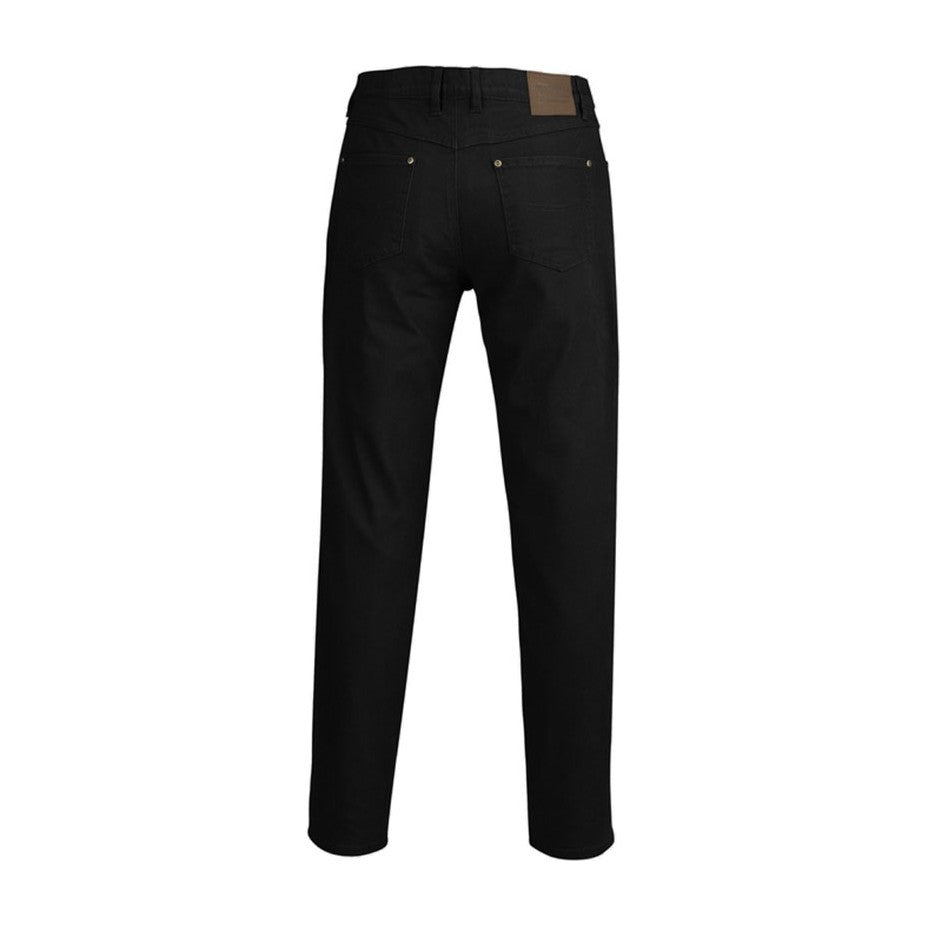 Pilbara Mens Cotton Stretch Jean RMPC014 in Black, back view
