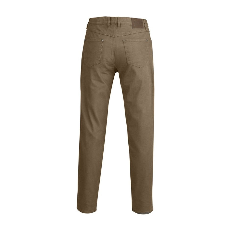Pilbara Mens Cotton Stretch Jean RMPC014 in Whisky, back view