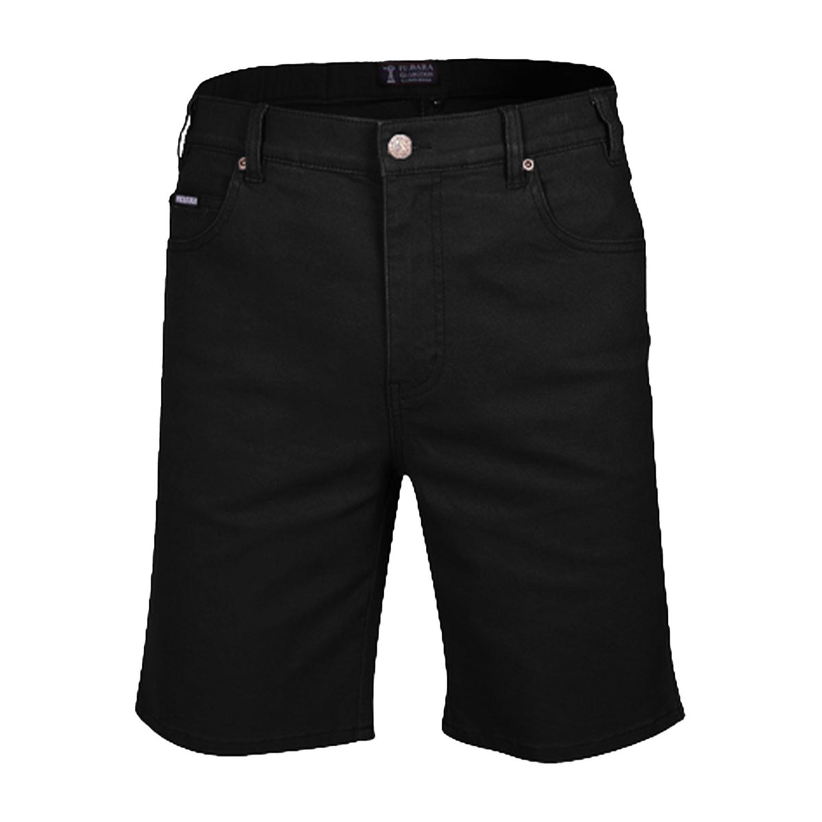 Pilbara Mens Cotton Stretch Jean Shorts RMPC033 in Black