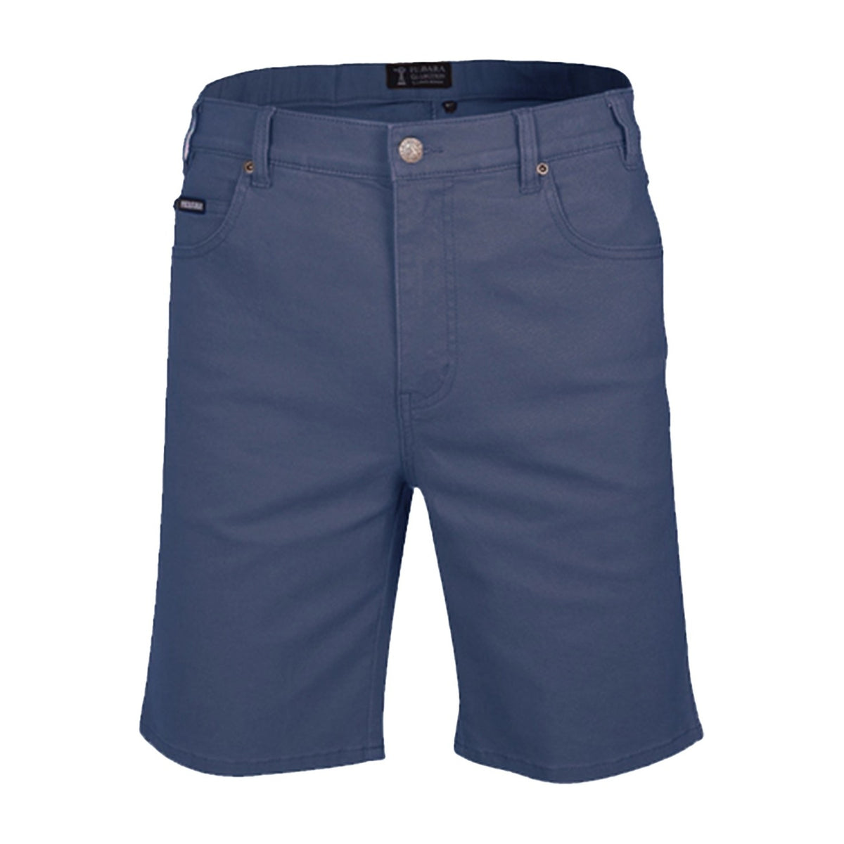 Pilbara Mens Cotton Stretch Jean Shorts RMPC033 in Gunmetal Blue