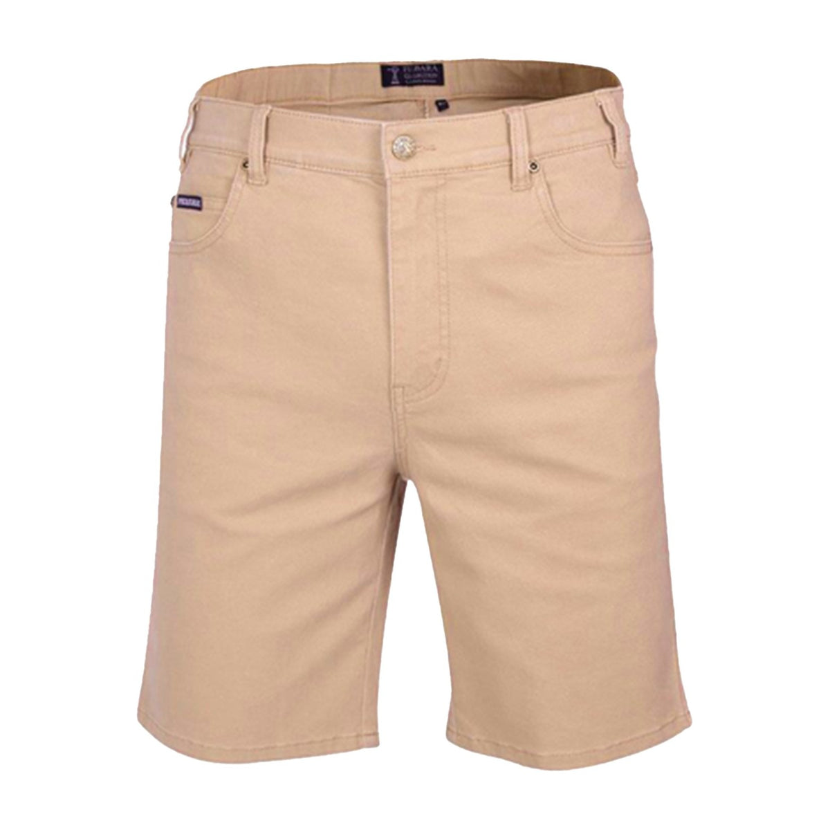Pilbara Mens Cotton Stretch Jean Shorts RMPC033 in Wheat