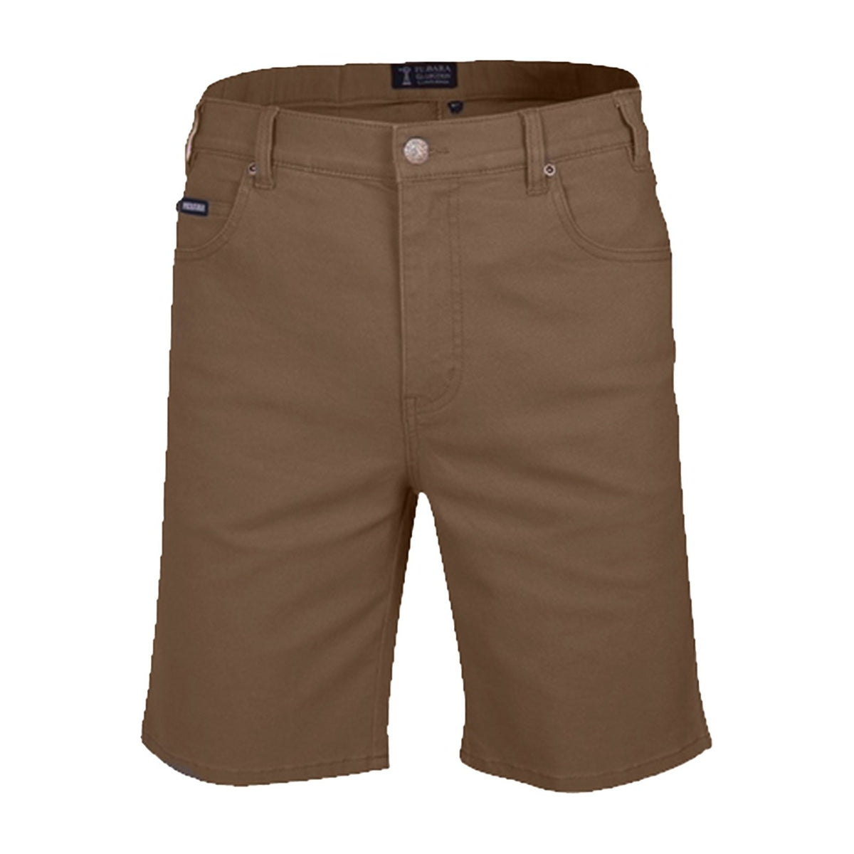 Pilbara Mens Cotton Stretch Jean Shorts RMPC033 in Whisky