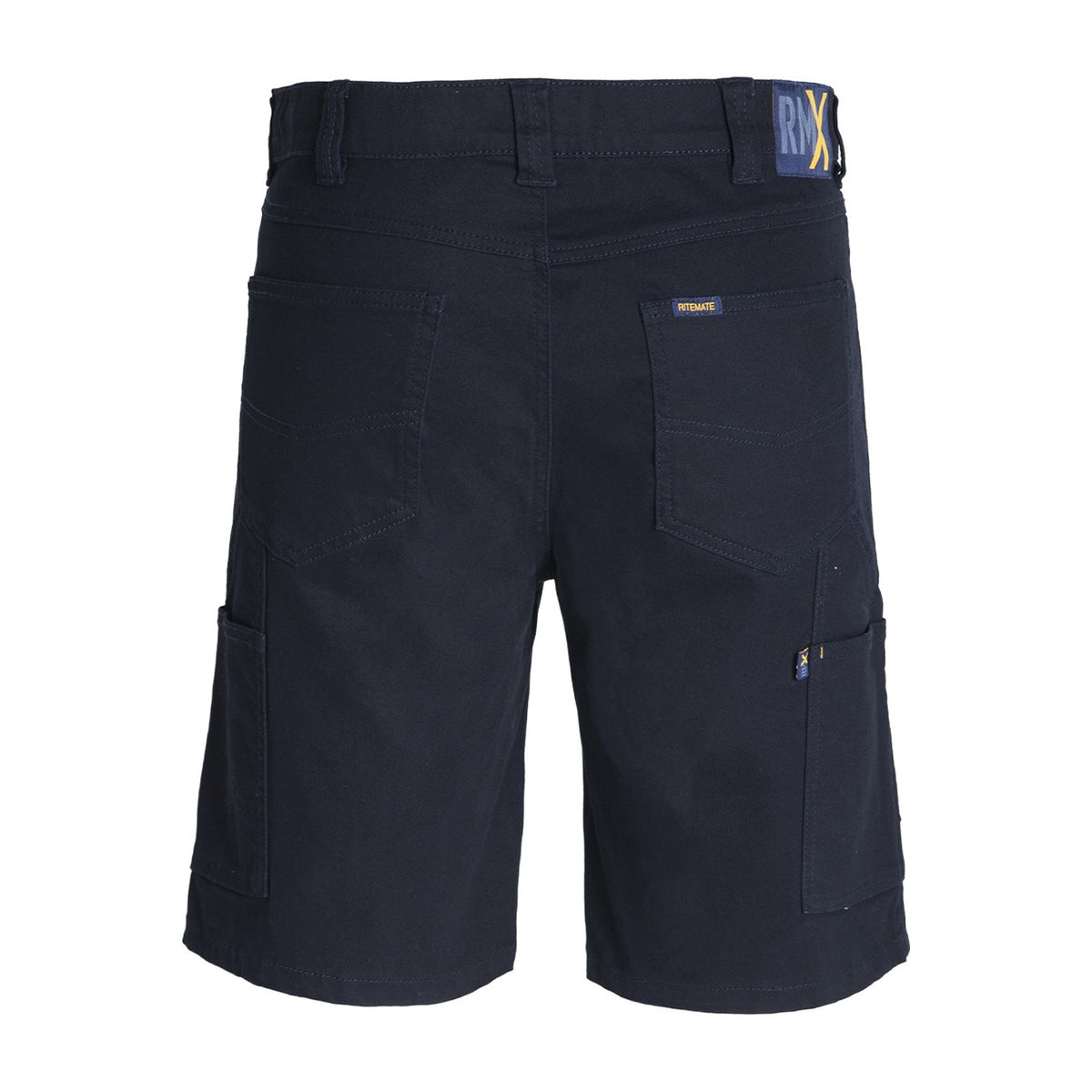 RMX Flexible Fit Mid Leg Utility Shorts RMX001S in Dark Navy, back view
