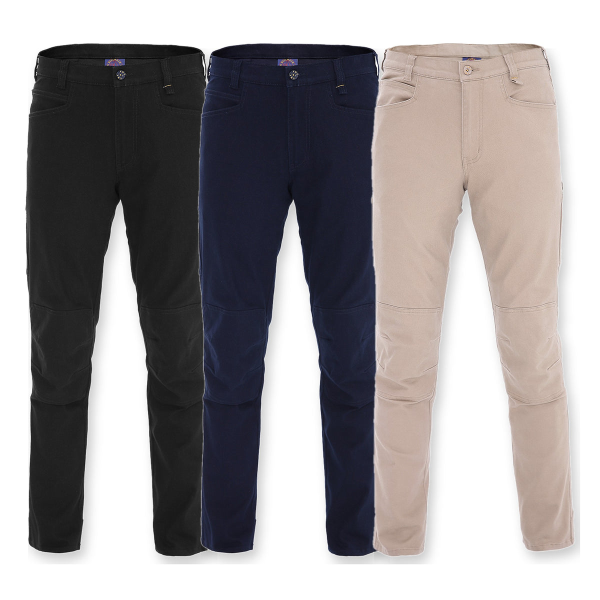RMX Flexible Fit Utility Trousers RMX001 in 3 colours: Black, Dark Navy, Tan