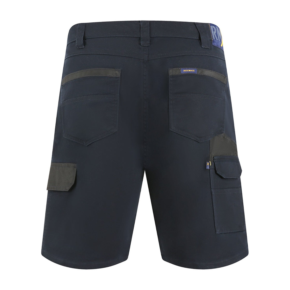 RMX Flexible Fit L/W Mid Leg Tactical Shorts RMX011S in Dark Navy, back view
