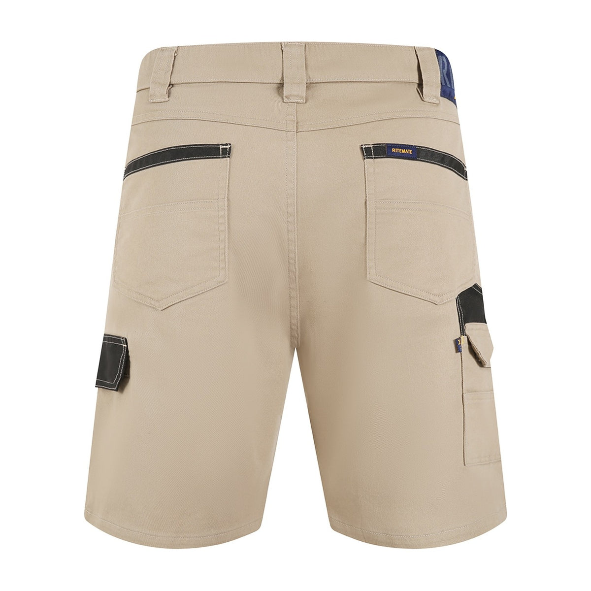 RMX Flexible Fit L/W Mid Leg Tactical Shorts RMX011S in Tan, back view