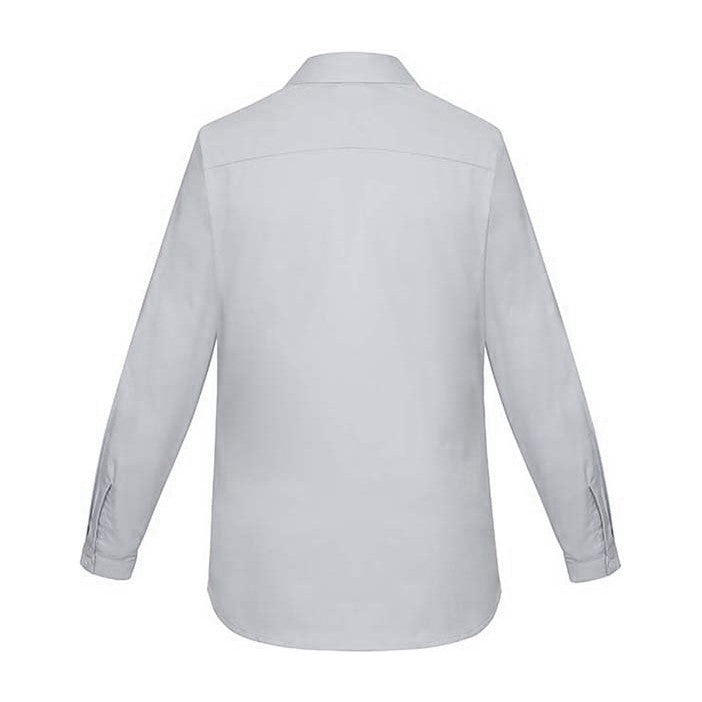 Biz Corporates Charlie Womens Long Sleeve Shirt RS968LL in Silver Chambray, view 2