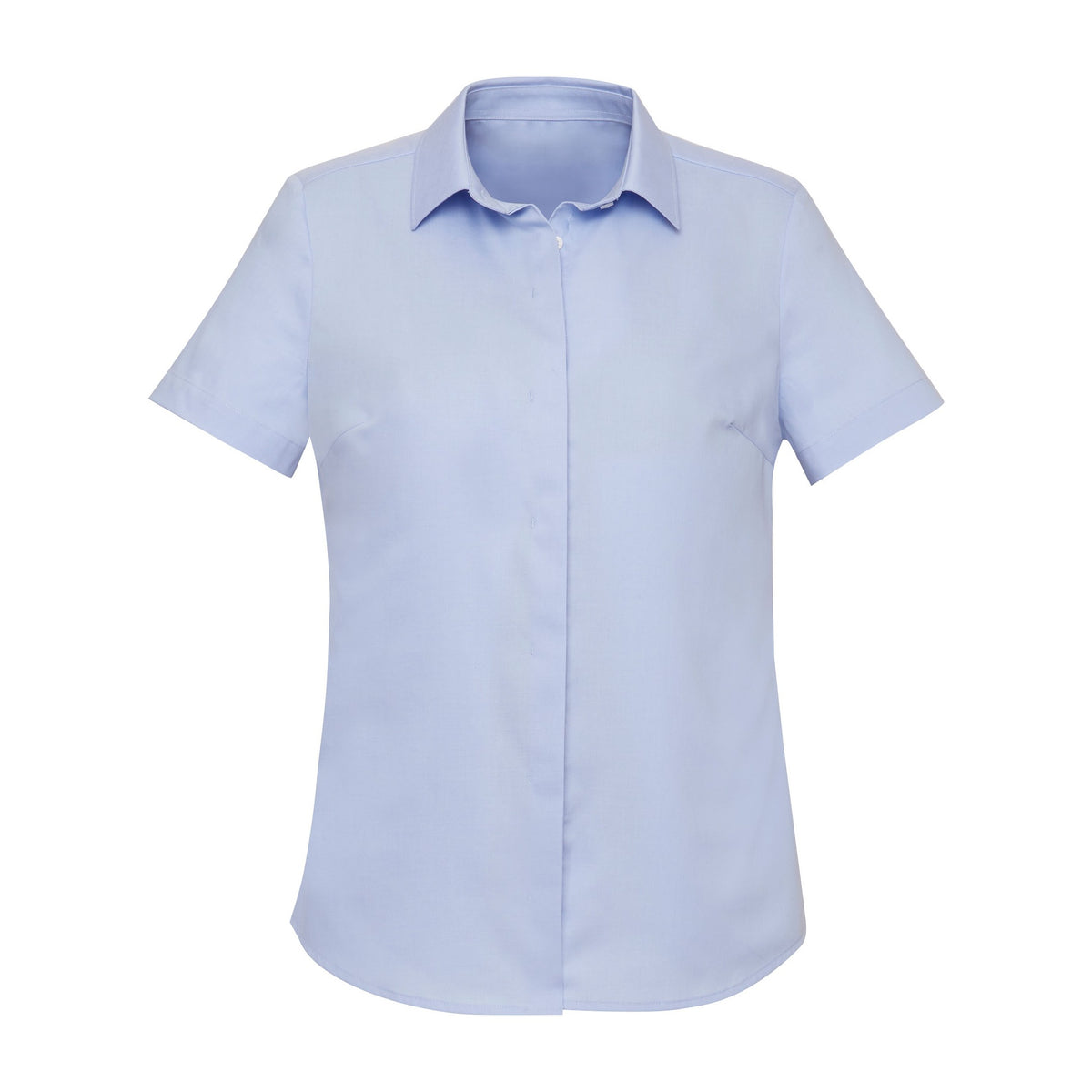 Biz Corporates Charlie Womens Short Sleeve Shirt RS968LS in Blue Chambray