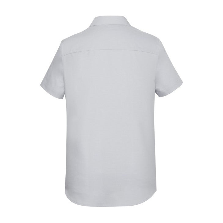 Biz Corporates Charlie Womens Short Sleeve Shirt RS968LS in Silver Chambray, view 2