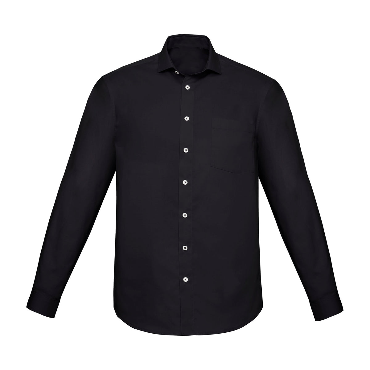 Biz Corporates Charlie Mens Classic Fit Long Sleeve Shirt RS968ML in Black