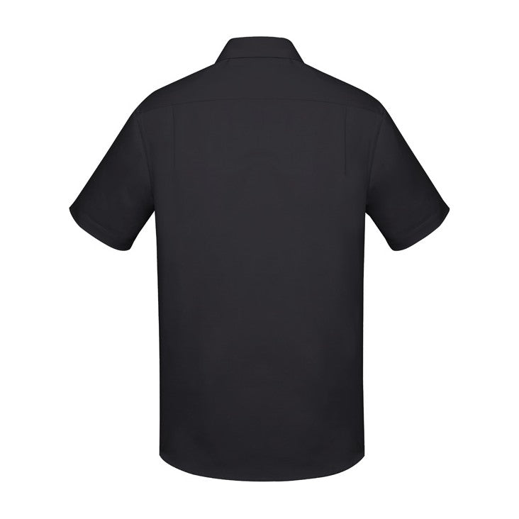 Biz Corporates Charlie Mens Classic Fit Short Sleeve Shirt RS968MS in Black, view 2