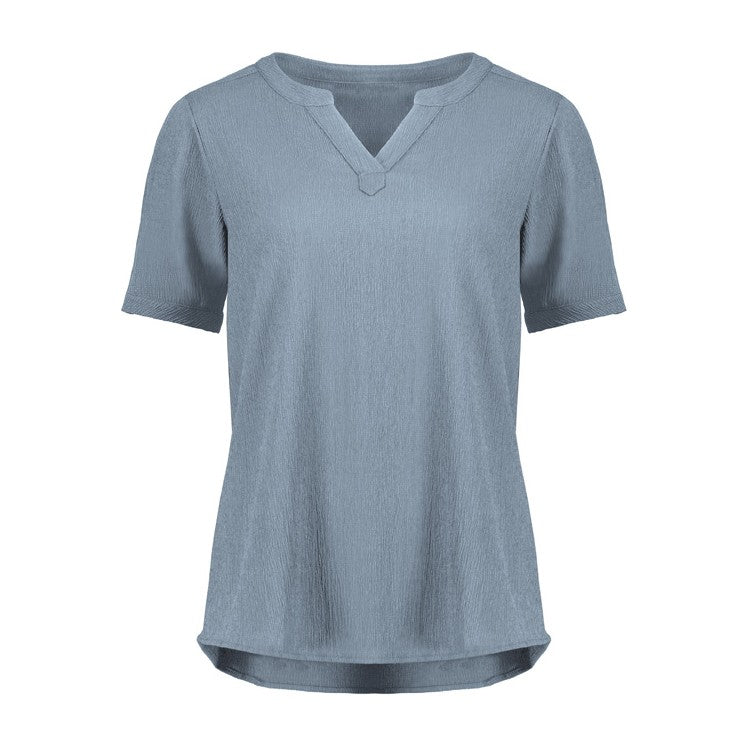 Biz Corporates Ruché Womens Short Sleeve Shirt RU568LS in Powder Blue