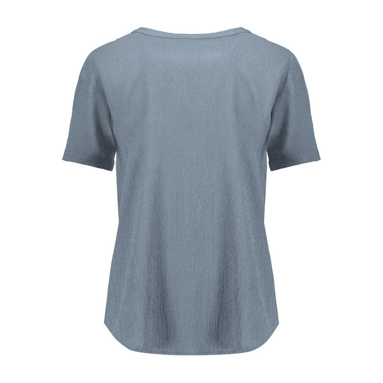 Biz Corporates Ruché Womens Short Sleeve Shirt RU568LS in Powder Blue, view 2