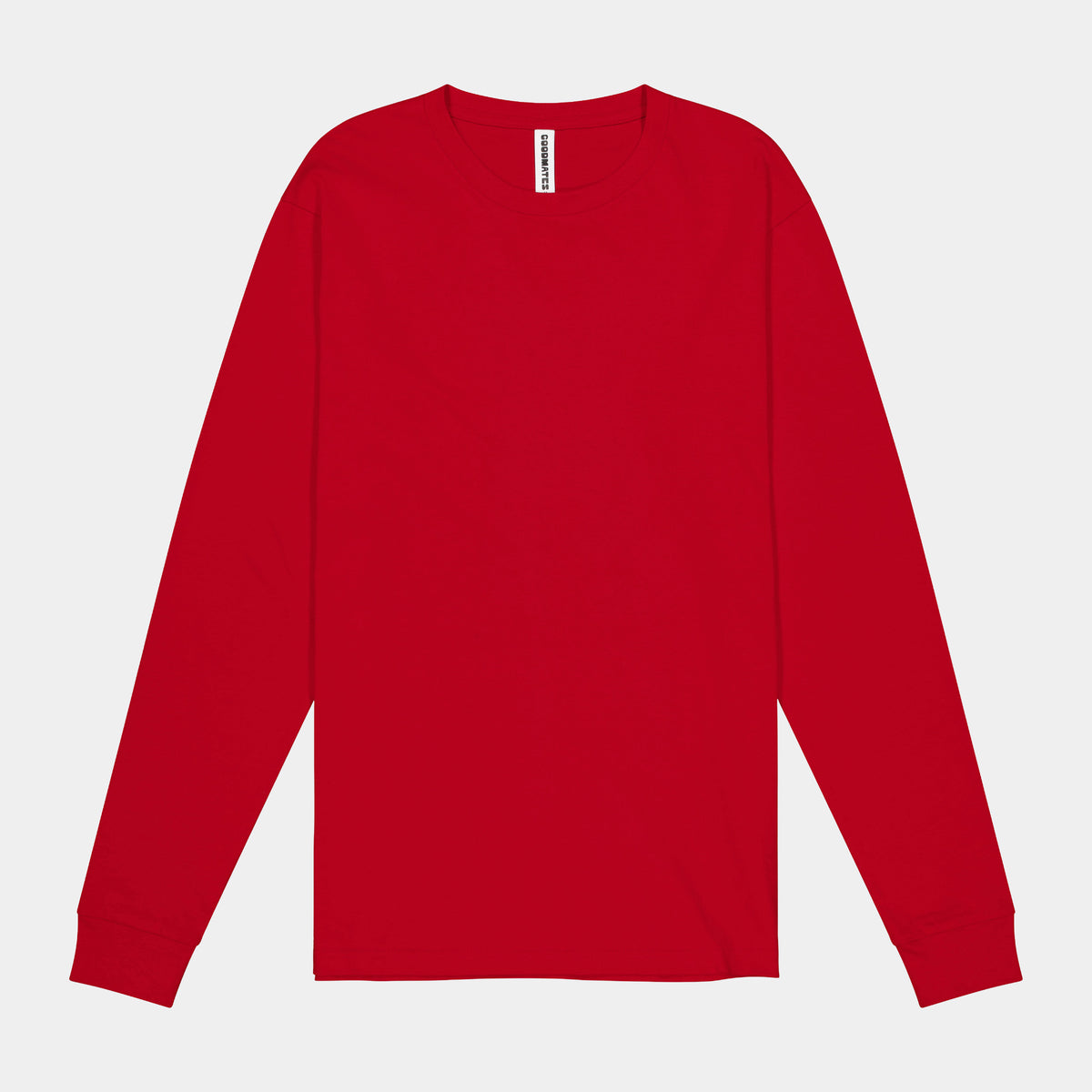 GOODMATES Mens Basis Long Sleeve Tee X1002M in Red