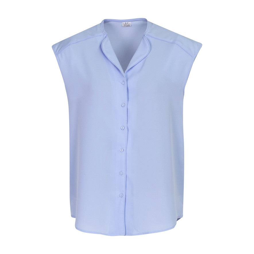 Biz Lily Womens Blouse S013LS in Ice Blue