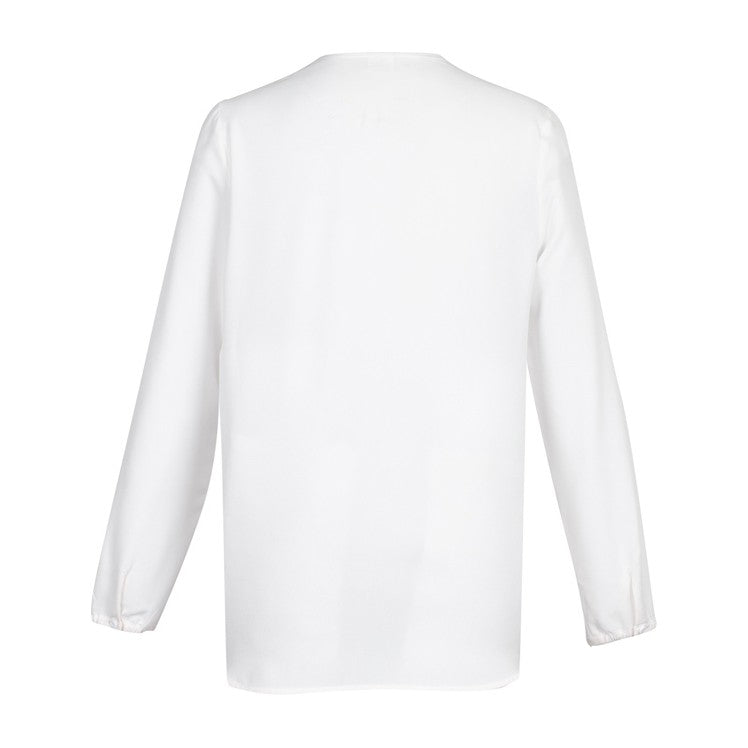 Biz Lily Womens Hi-Lo Blouse S014LL in White, view 2