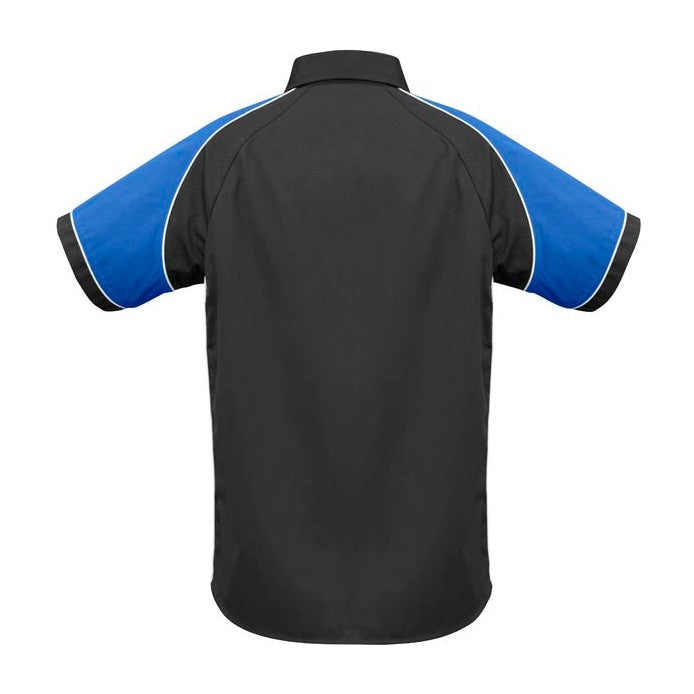Biz Nitro Short Sleeve Shirt S10112 in Black/Royal/White