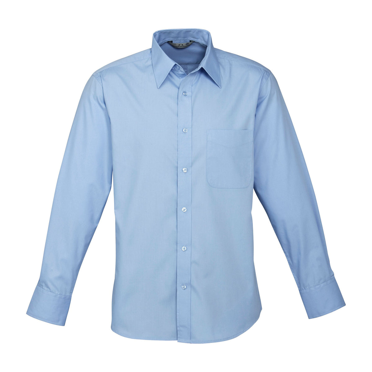 Biz Base Mens Long Sleeve Shirt S10510 in Blue