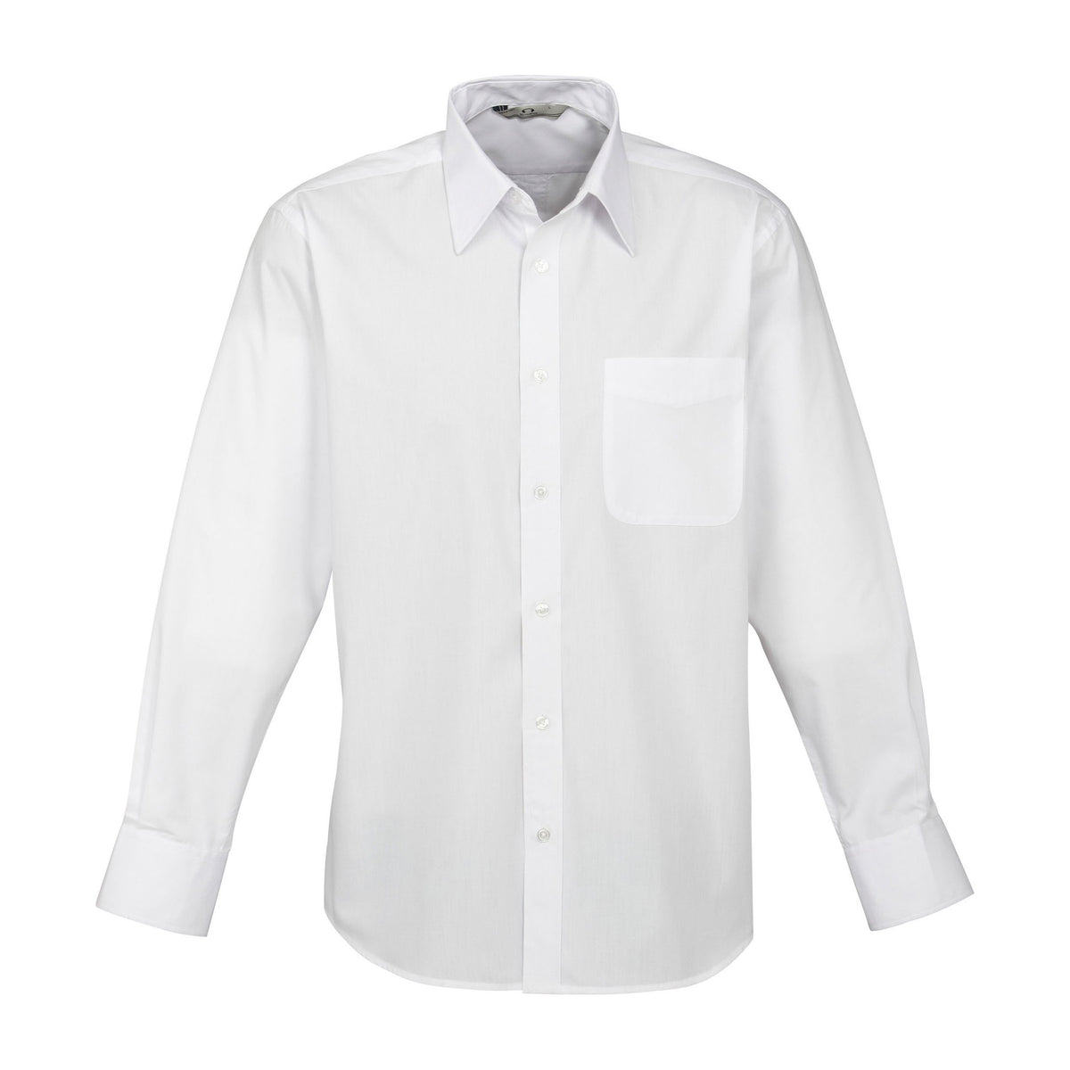 Biz Base Mens Long Sleeve Shirt S10510 in White