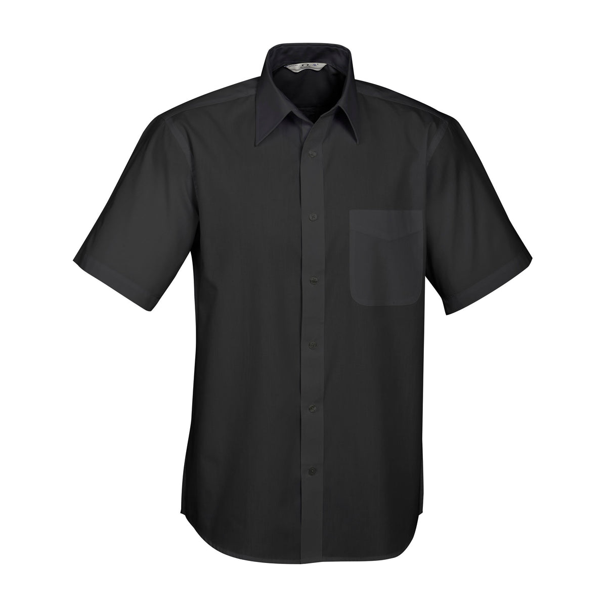 Biz Base Mens Short Sleeve Shirt S10512 in Black