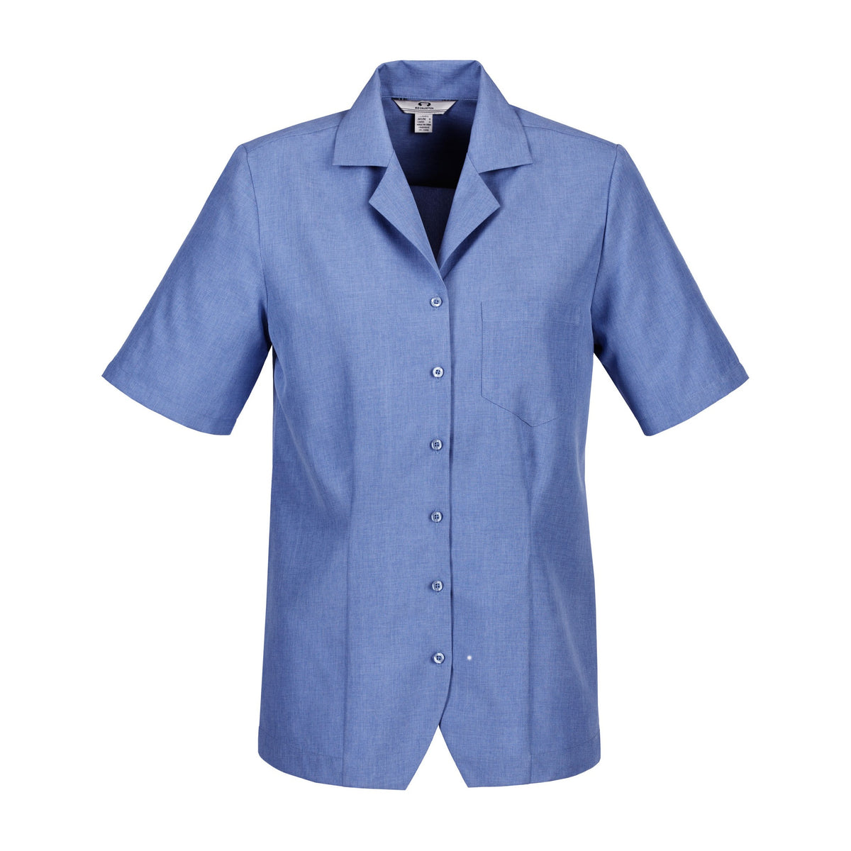 Biz Oasis Womens Overblouse S265LS in Mid Blue